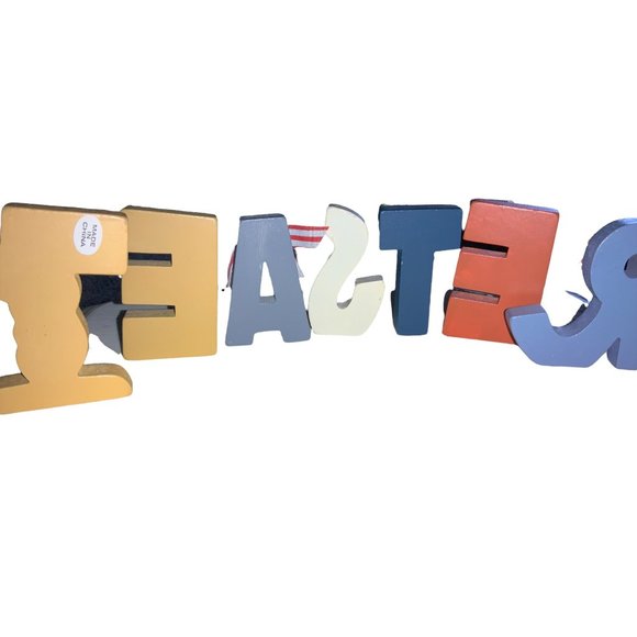 Happy Easter Shelf Block Display Letters Easter Decor - Picture 6 of 6